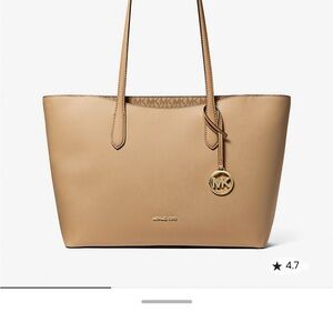 SOLD


Michael Kors Camel Leather Tote Arden Large Top-Zip Tote Bag